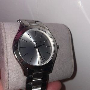 michael kors sterling silver watch